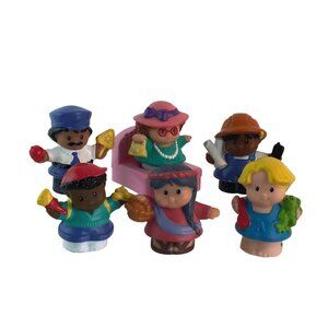 Fisher Price Little People Toy Figures Lot of 6 Boys Girls Pink Chair